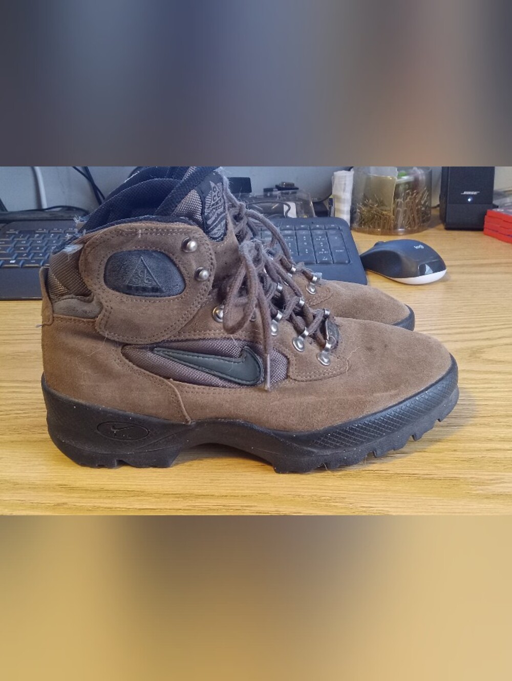 Nike Brown Suede Men's Hiking Boots Size 7